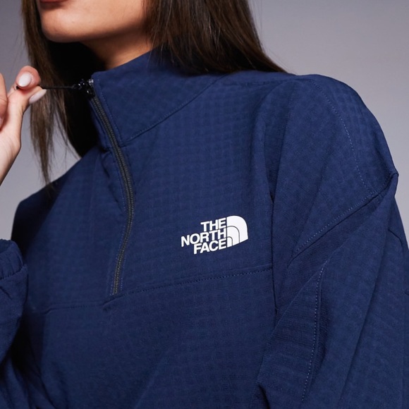 The North Face Jackets & Blazers - North Face Tekware Grid Ladies Quarter Zip-Up Jacket Navy Blue Siz Xl